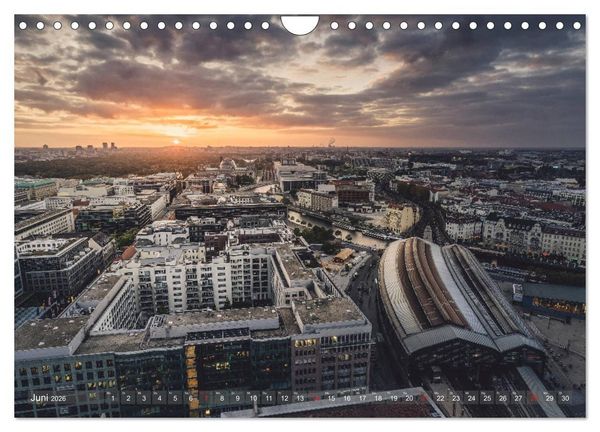 Produktbild: Berlin von oben (Wandkalender 2026 DIN A4 quer), CALVENDO Monatskalender