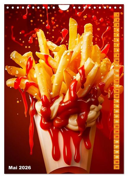 Produktbild: Leckeres Fast Food (Wandkalender 2026 DIN A4 hoch), CALVENDO Monatskalender
