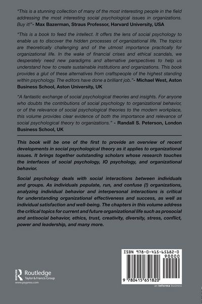 Produktbild: Social Psychology and Organizations
