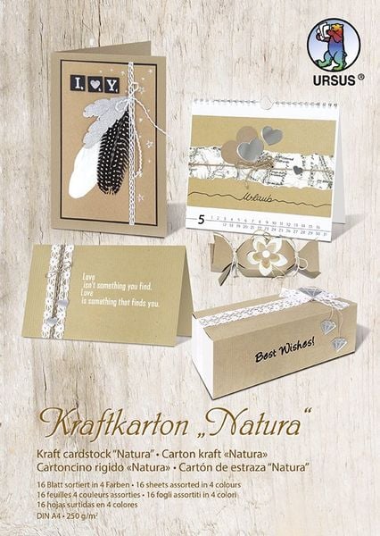 Produktbild: URSUS Kraftkartonblock "Natura", DIN A4