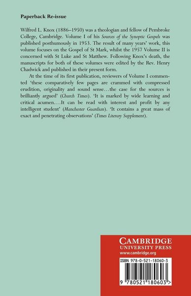 Produktbild: The Sources of the Synoptic Gospels