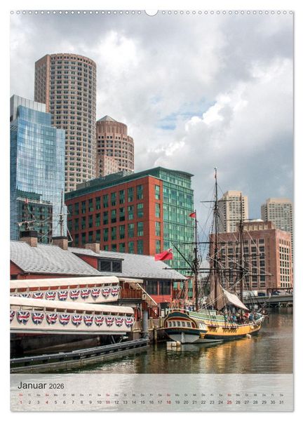 Produktbild: USA - Historisches Boston (hochwertiger Premium Wandkalender 2026 DIN A2 hoch), Kunstdruck in Hochglanz