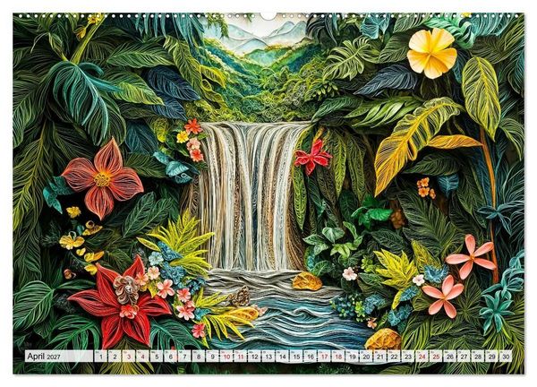 Produktbild: Quilling Landschaften - Papierkunst zwischen Himmel und Erde (Wandkalender 2027 DIN A2 quer), CALVENDO Monatskalender