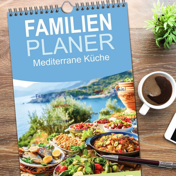 Produktbild: Familienplaner 2026 - Mediterrane K&uuml;che mit 5 Spalten (Wandkalender, 21 x 45 cm) CALVENDO