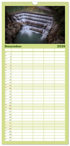 Produktbild: Familienplaner 2026 - Naturparadies Allg&auml;u - Von Oberstdorf bis F&uuml;ssen mit 5 Spalten (Wandkalender, 21 x 45 cm) CALVENDO
