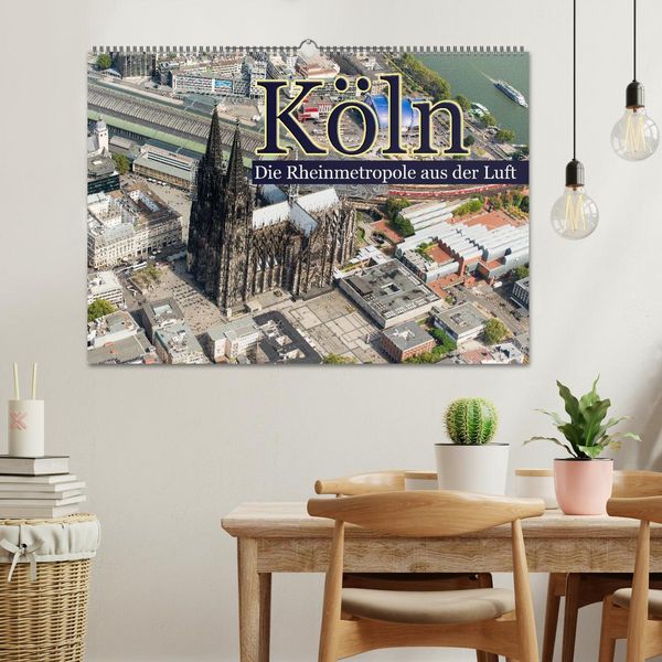 Produktbild: K&ouml;ln - Die Rheinmetropole aus der Luft (Wandkalender 2026 DIN A2 quer), CALVENDO Monatskalender