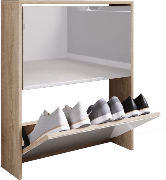 Produktbild: Holz Schuhschrank Schuhkipper Spiegel Stido L