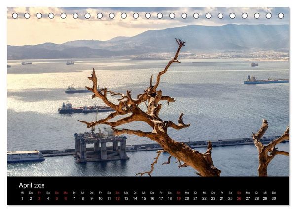 Produktbild: Gibraltar - der Affenfelsen (Tischkalender 2026 DIN A5 quer), CALVENDO Monatskalender