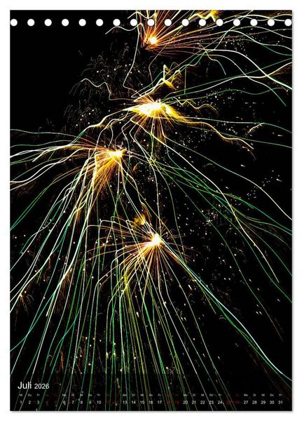Produktbild: FEUERWERK - Lichtspiele (Tischkalender 2026 DIN A5 hoch), CALVENDO Monatskalender