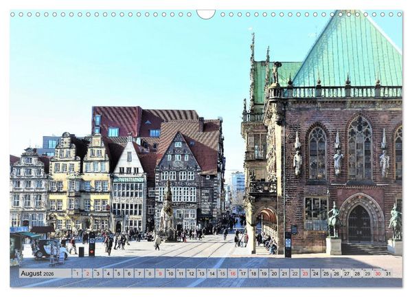 Produktbild: Hansestadt Bremen - Ein Stadtstaat an der Weser (Wandkalender 2026 DIN A3 quer), CALVENDO Monatskalender
