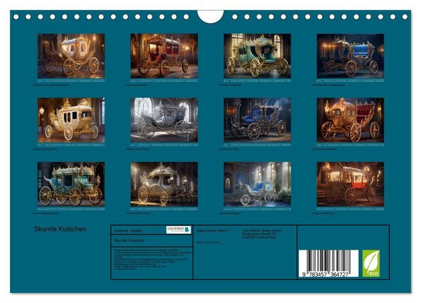 Produktbild: Skurrile Kutschen (Wandkalender 2026 DIN A4 quer), CALVENDO Monatskalender