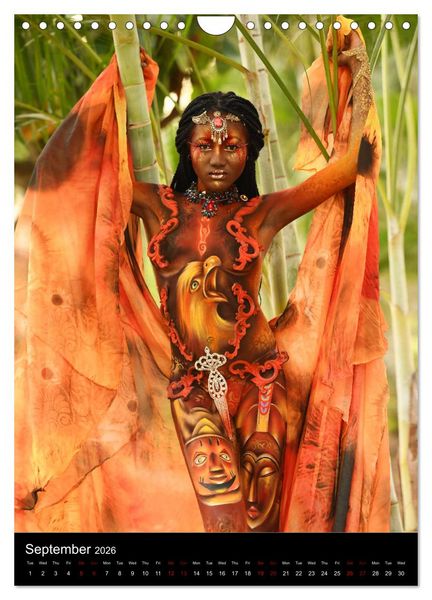 Produktbild: Equatorial Guinea Bodypainting Festival - Origins (Wall Calendar 2026 DIN A4 portrait), CALVENDO 12 Month Wall Calendar