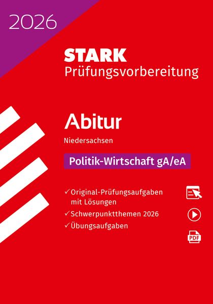 Produktbild: STARK Politik-Wirtschaft gA/eA - Abitur 2026 Niedersachsen - Pr&uuml;fungsvorbereitung