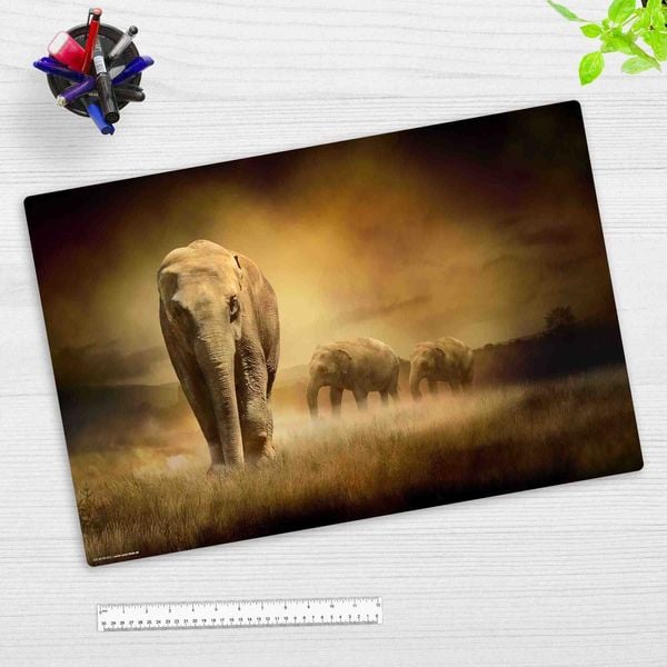 Produktbild: Cover-your-desk Schreibtischunterlage f&uuml;r Kinder und Erwachsene Elefant, aus hochwertigem Vinyl , 60 x 40 cm