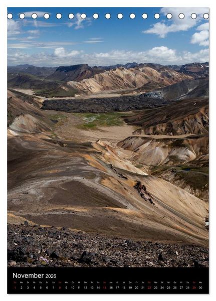 Produktbild: Island - Der Laugavegur-Kalender 2026 (Tischkalender 2026 DIN A5 hoch), CALVENDO Monatskalender
