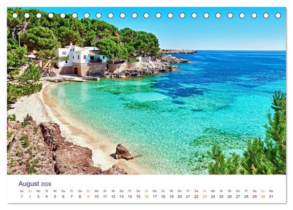 Produktbild: Mallorca - Meine Insel (Tischkalender 2026 DIN A5 quer), CALVENDO Monatskalender
