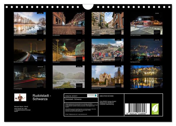 Produktbild: Rudolstadt - Schwarza (Wandkalender 2026 DIN A4 quer), CALVENDO Monatskalender