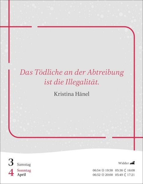Produktbild: Starke Worte von starken Frauen Tagesabrei&szlig;kalender 2027