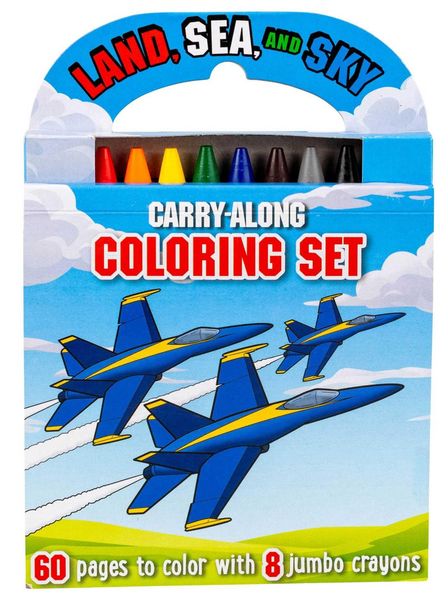 Produktbild: Land, Sea, and Sky: Carry-Along Coloring Set