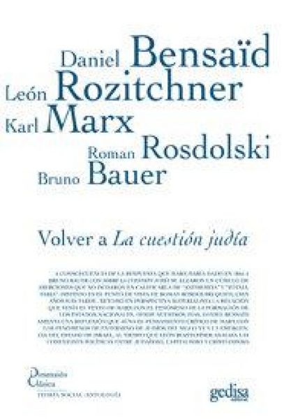Produktbild: Volver a la cuesti&oacute;n jud&iacute;a