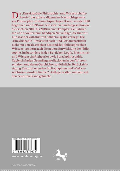 Produktbild: Enzyklop&auml;die Philosophie und Wissenschaftstheorie