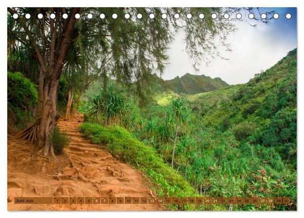 Produktbild: Kauai - Einmal Paradies und zur&uuml;ck (Tischkalender 2026 DIN A5 quer), CALVENDO Monatskalender
