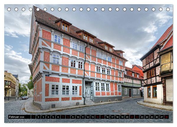 Produktbild: Fachwerkstadt Quedlinburg (Tischkalender 2026 DIN A5 quer), CALVENDO Monatskalender