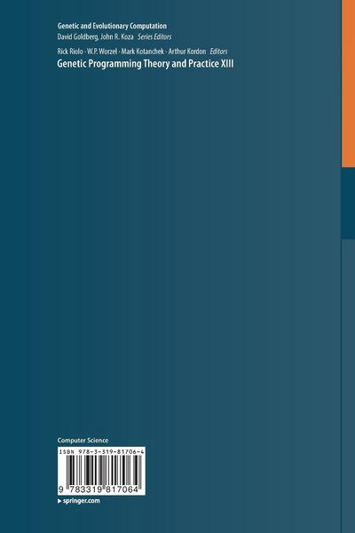 Produktbild: Genetic Programming Theory and Practice XIII