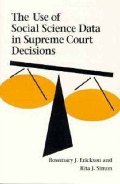Produktbild: Erickson, R: The Use of Social Science Data in Supreme Court