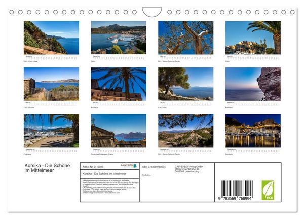Produktbild: Korsika - Die Sch&ouml;ne im MIttelmeer (Wandkalender 2027 DIN A4 quer), CALVENDO Monatskalender