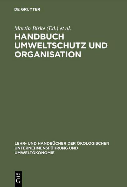 Produktbild: Handbuch Umweltschutz und Organisation
