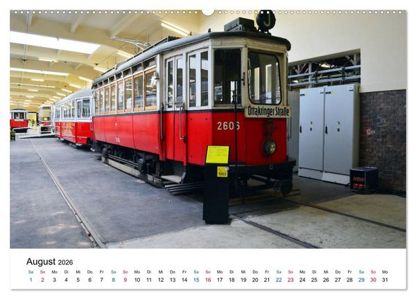 Produktbild: Mit der Bim durch Wien - Die Wiener Stra&szlig;enbahn (hochwertiger Premium Wandkalender 2026 DIN A2 quer), Kunstdruck in Hochglanz