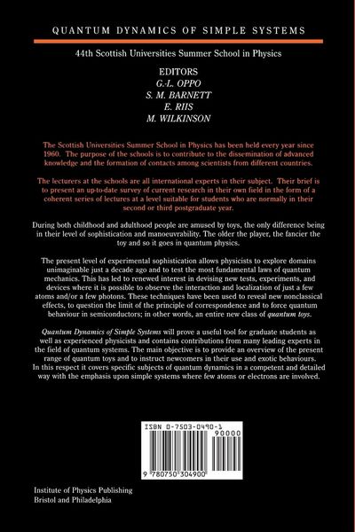 Produktbild: Quantum Dynamics of Simple Systems