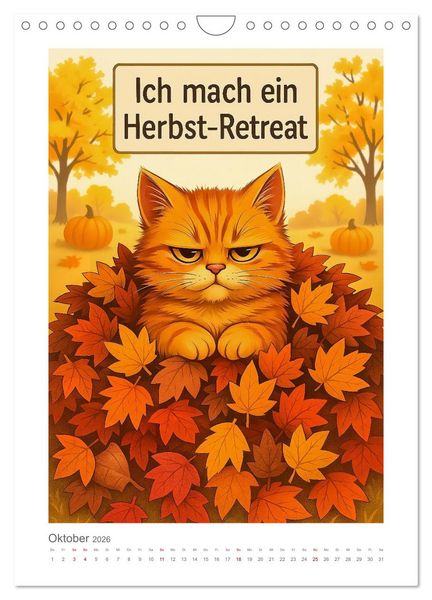 Produktbild: Alles nach Plan. Meinem. - F&uuml;r Menschen mit Katze. Oder f&uuml;r Menschen von Katze. (Wandkalender 2026 DIN A4 hoch), CALVENDO Monatskalender