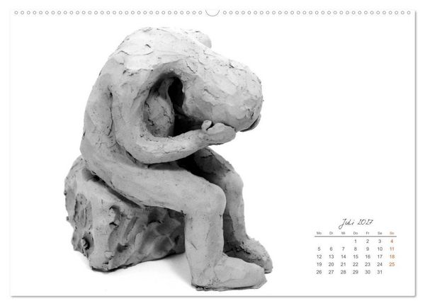Produktbild: Gef&uuml;hle in Ton geformt - Intuitives plastisches Gestalten mit Tonerde (hochwertiger Premium Wandkalender 2027 DIN A2 quer), Kunstdruck in Hochglanz