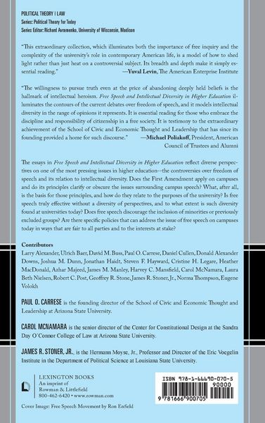 Produktbild: Free Speech and Intellectual Diversity in Higher Education