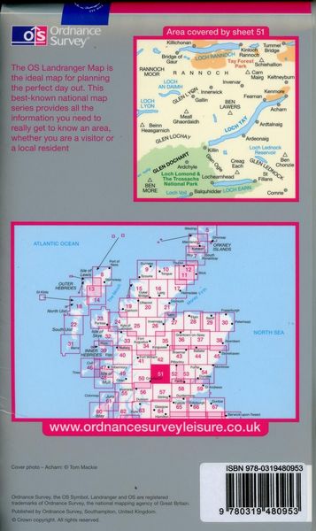 Produktbild: Loch Tay & Glen Dochart 1 : 50 000