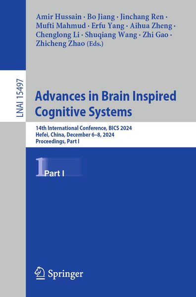 Produktbild: Advances in Brain Inspired Cognitive Systems