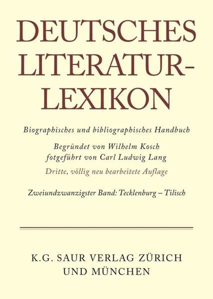 Produktbild: Deutsches Literatur-Lexikon / Tecklenburg - Tilisch