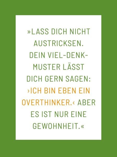 Produktbild: Die 1-Minuten-Strategie gegen Overthinking
