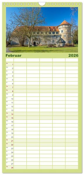 Produktbild: Familienplaner 2026 - T&uuml;bingen - Schw&auml;bische Perle am Neckar mit 5 Spalten (Wandkalender, 21 x 45 cm) CALVENDO