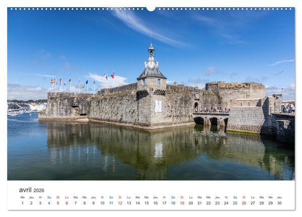 Produktbild: Cornouaille &Agrave; la d&eacute;couverte du Sud-Ouest de la Bretagne (Calendrier mural 2026 DIN A2 vertical) calendrier de bureau