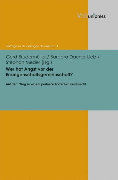 Produktbild: Wer hat Angst vor der Errungenschaftsgemeinschaft?
