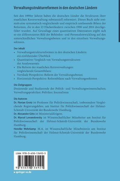 Produktbild: Verwaltungsstrukturreformen in den deutschen L&auml;ndern