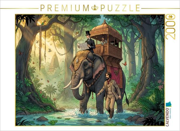 CALVENDO Puzzle Durch den Dschungel Indiens | 2000 Teile Lege-Größe 90x67cm Foto-Puzzle für glückliche Stunden
