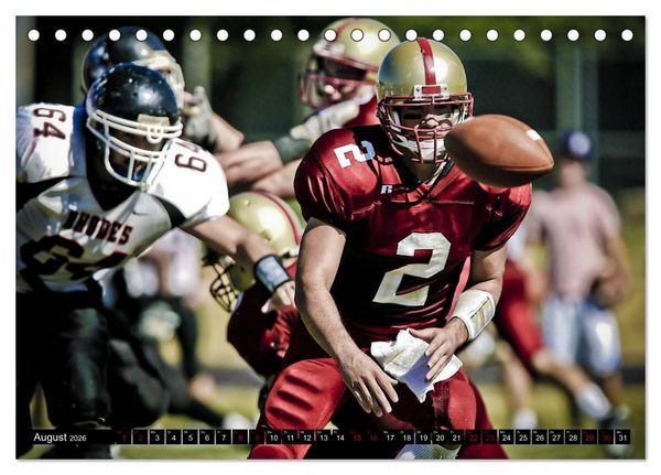 Produktbild: American Football - Athleten (Tischkalender 2026 DIN A5 quer), CALVENDO Monatskalender
