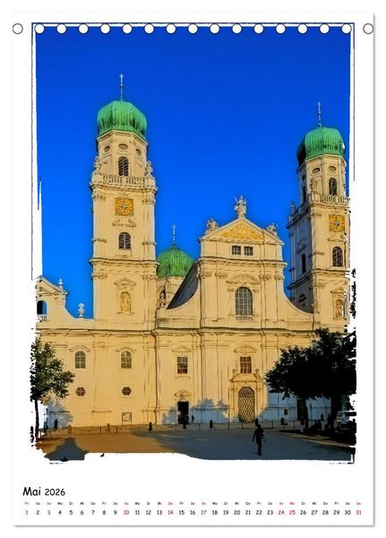 Produktbild: Ein Spaziergang durch Passau (Tischkalender 2026 DIN A5 hoch), CALVENDO Monatskalender