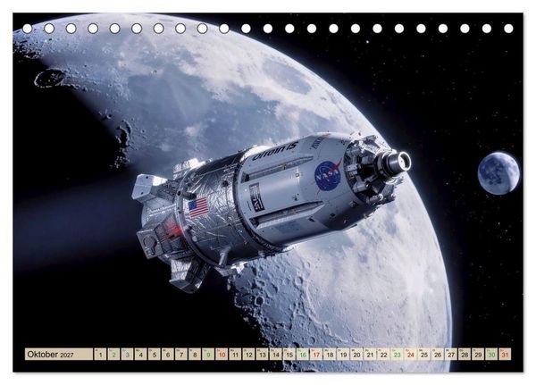 Produktbild: Mond Mission (Tischkalender 2027 DIN A5 quer), CALVENDO Monatskalender