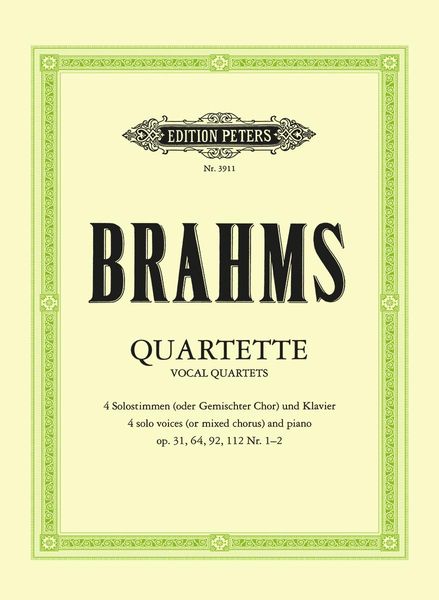 Produktbild: Brahms, J: 12 Quartets for 4 Voices (Mixed Choir) and Piano