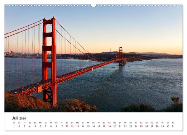 Produktbild: Br&uuml;cken - Die sch&ouml;nsten Br&uuml;cken der Welt. (Wandkalender 2026 DIN A2 quer), CALVENDO Monatskalender